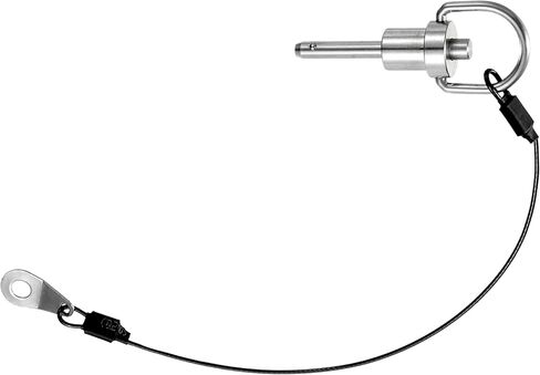 304 Stainless Steel Ball Locking Pins with Button Handle, 6mm Pin Dia.51mm Usage Length Push-Button Quick Release Pin with Lanyard Cable (2Pack) in Saudi Arabia