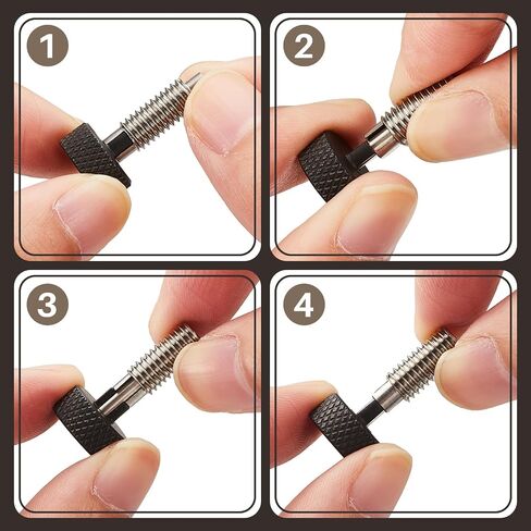 Zonon 4 Pcs Handle Quick Release Pins Kit with Drill Bit Hexagon Bolts Stainless Steel Knurled Hand Retractable Spring Plunger 1/4''-20 Thread Size 0.500'' Thread Length Spring Pin for Rolling Toolbox in Saudi Arabia