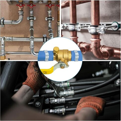 PATIKIL 10 Pack 28-31mm Double Ear Hose Clamp, 304 Stainless Steel O Clip Crimp Rings for Fuel Petrol Pipe Tube Fitting Connections, Silver Tone in Saudi Arabia
