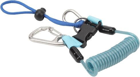 VGEBY Diving Camera Spring Rope, Stainless Steel Diving Anti Lost Hook Spring Rope Coiled Lanyard for Diving Outdoor Climbing in Saudi Arabia