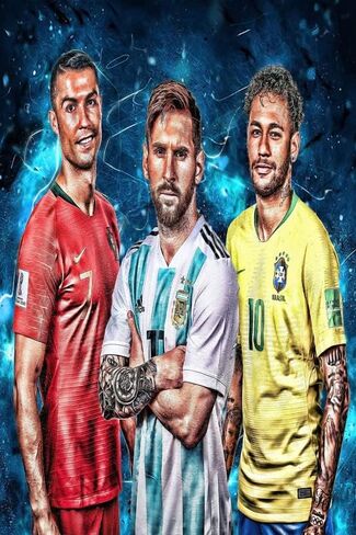 ملصق من Royal Dreams Cool Messi Ronaldo Neymar مقاس 12 × 18 بوصة غير لامع in Saudi Arabia