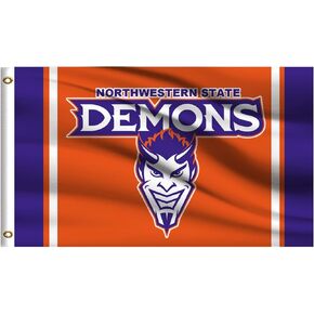 علم Northwestern State Demons في الهواء الطلق، لافتة NSU خارجية 3x5، مزدوجة الجوانب in Kuwait