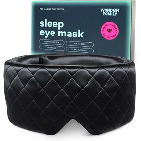 100% Silk Sleep Mask for Men and Women - Luxurious Mulberry Silk Eye Mask for Sleeping - Eye Sleep Mask Blackout Alternative to Eye Masks for Sleep Masks - Blindfold for Sleeping Mask - Blackout Mask