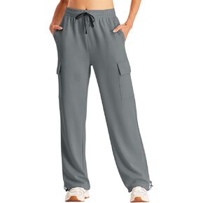 SPECIALMAGIC Womens Cargo Sweatpants Wide Leg High Waisted Baggy Sweat Pants Fall Flared Joggers with Pockets