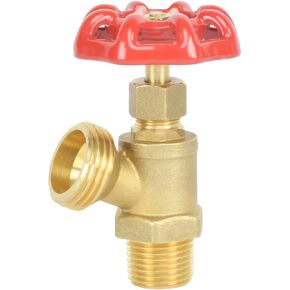 HYDRO MASTER Brass Boiler Drain Valve, 3/4 in. x 3/4 in. MPT x MHT,For Residential Plumbing and Heating Systems (3/4" MIP x 3/4" MHT)
