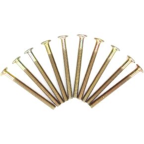 10pcs M6 Furniture Bolts, Carbon Steel Furniture Connector Bolts Screws 70mm with 6mm Barrel Nuts Connector Fastener