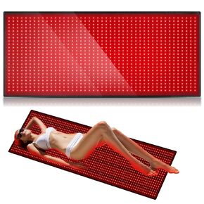 Red Light Therapy Large Mat Therapy Blanket 1280pcs LED Beads 660nm 850nm 71x31 Inch Red Infrared Therapy for Full Body Parts Relief at Once