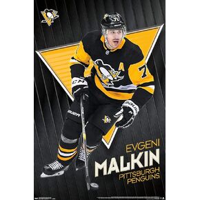 Trends International NHL Pittsburgh Penguins - Evgeni Malkin 19 Wall Poster, 22.375" x 34", Unframed Version