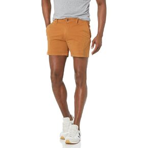 Amazon Essentials Men's Slim-Fit 5" Flat-Front Comfort Stretch Chino Short (Previously Goodthreads), Forest Green, 29