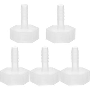 PATIKIL 5 Pack Plastic Hose Barb Fitting, 5/16" Barb x 3/4" G Female Thread Adapter Connector Pipe Fitting for Water Liquid Air Gas Fuel