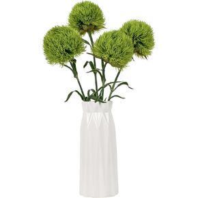 DuHouse 4Pcs Fake Dianthus Artificial Greenery Stem Realistic Green Tricks for Home Kitchen Wedding Courtyard Decoration (Dark Green)