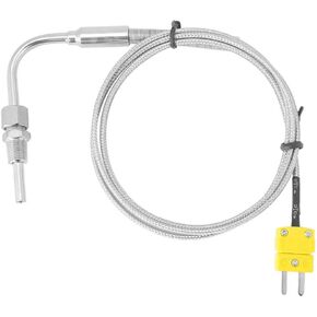 EGT Thermocouple K type for Exhaust Gas Temp Probe with Exposed Tip for Fast Response & Connector K Type Connector with High Temperature Yellow Male Plug