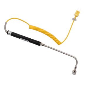 K Type Sensor Probes Metal HeadProbe, φ15mm Surface Temperature Probe Surface Thermocouple for Temperature Detection (Curved Shank Surface Thermocouple)