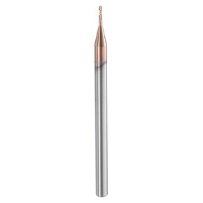 HARFINGTON Ball Nose End Mill 2 Flute 1/32" Diameter 1/8" Shank Tungsten Carbide Uncoated Spiral CNC Router Bits 1/8" Cutting Length Single End Ball for Carving Engraving Grinding