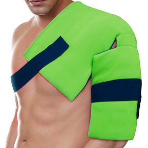 Brownmed - Polar Ice Shoulder Wrap - Reusable Shoulder Ice Pack Wrap for Support After Injuries or Surgery - Flexible Compression Wrap - Cold Therapy Ice Pack Wrap