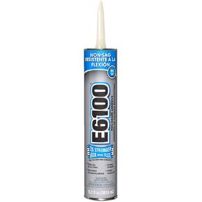 E6100 252041 Medium Viscosity Pro-Grade Adhesive Cartridge 10.2 fl oz Gray