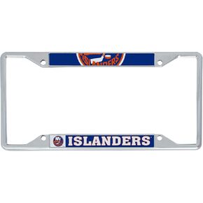 Desert Cactus New York Islanders NY Team NHL National Hockey League Metal License Plate Frame for Front or Back of Car Officially Licensed (Up Close)