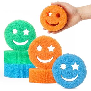 Color Sponge(6 PCS) - Scratch-Free Multipurpose Dish Sponges for Kitchen, Bathroom - BPA Free & Made with Polymer Foam - Temperature Controlled Kitchen Sponge for Dishes, Odor Resistant Scrubber
