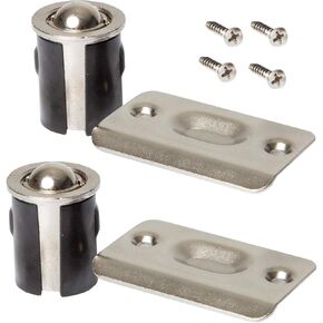 Ball Catch Door Hardware for Closet or Cabinet, Black 2 Pack