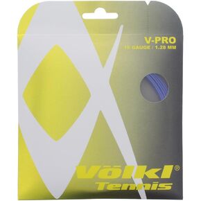 Volkl V-Pro | Tennis Racquet String | Durability & Firm Feel | Smooth Co-Polymer String (Blue, 16, Set)