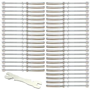 3/16 T316 Stainless Steel Cable Railing Hardware,Cable Railing System Kit,Stair Deck Railing System,6"Long Swage Stud Tensioner 40 Pcs,for 4x4 2x2 Wood & Metal Posts Cable Railing System