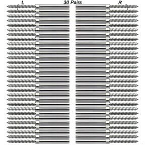 3/16 T316 Stainless Steel Cable Railing Hardware,Cable Railing System Kit, 30 Pairs Swage Lag Screws Left & Right