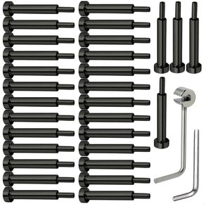 1/8 Black Invisible Turnbuckle Kit 30 Pcs, Black Cable Railing Hardware, Stainless Steel Steel Cable Railing Kit,for Wood & Metal Post Cable Railing System