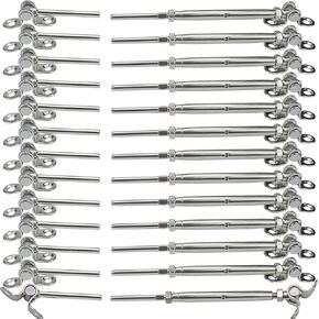 Cable Railing Hardware,Stainless Steel Cable Railing Kit 30 Pairs,for 1/8 Cable Railing System,Deck Railing System,Adjustable Angle,T316 Marine Grade