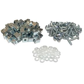 RackGold® 10-32 Zinc Cage Nut & Screws w/Washers 50-Pack - USA Made