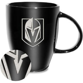 مج ريكو إندوستيرز NHL Hockey Carolina Hurricanes Sunburst سعة 18 أونصة من السيراميك المحفور بالليزر