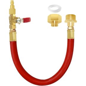 Joywayus Brass Winterize Blowout Adapter Kit Air Quick Connect to 3/4" GHT Thread with Hose and Ball Valve Fitting