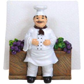 Ebros Gift Kitchen Fat Master Sous Chef Alton By Grape Vine Wine Vineyard Nursery Bed Dinner Paper Napkin Holder Figurine Tabletop Decorative Chefs Sous Grapes Vines