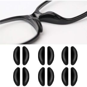 Soft Silicone Adhesive Eyeglass Nose Pads, Upgraded 1.8mm Anti-Slip Nosepads for Eyeglass Glasses Sunglasses 6Pairs with Super Sticky Backing…