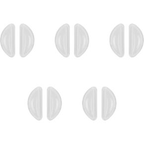5 Pairs Adhesive Eyeglass Nose Pads, Silicone Glasses Nose Pads, Nose Pads for Glasses Anti Slip, Sunglasses Nose Pads for Plastic Frames Eyeglasses and Sunglasses (Clear D)