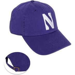 Desert Cactus Northwestern University Baseball Hat NU Wildcats Brimmed Embroirderd Hats Cap Adjustable Cloth Strap Adult (Style A) Purple