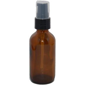 1 oz Amber Boston Round Glass Bottle with Fine Mist sprayer 6/bx