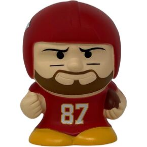 Party Animal NFL Jumbo Squeezymates Kansas City Chiefs Kelce Figurine, Team Colors, 4" Tall