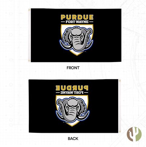 Desert Cactus Purdue University Fort Wayne Flag Mastodons Flags Banners 100% Polyester Indoor Outdoor 3x5 (Style 1) in Saudi Arabia
