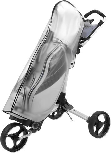 حقيبة الجولف غطاء المطر غطاء المطر PVC الشفاف مع غطاء محرك السيارة لحقائب الجولف تصميم انغلق مقاوم للماء لسهولة الوصول (46.5 بوصة × 25.2 بوصة) in Kuwait