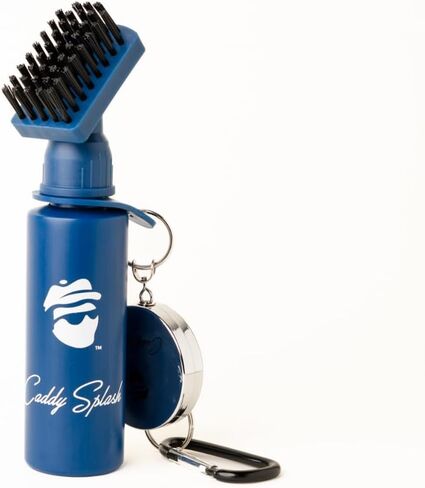 Caddy Splash Premium Golf Club Cleaner with Water - Heavy Duty Retractable Clip- Squeeze Bottle for Easy Cleaning with Nylon Bristles- Holds 4 Oz Water - Golf Accessories- USA Company (Blue) in Saudi Arabia