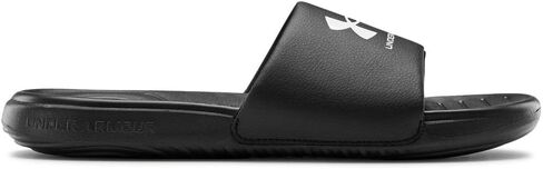 Under Armour Men's Ansa Fixed Strap Slide Sandal, (008) Black/Colorado Sage/Green Screen, 13 in Saudi Arabia