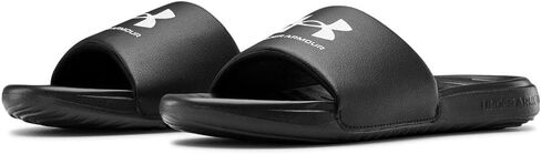 Under Armour Men's Ansa Fixed Strap Slide Sandal, (008) Black/Colorado Sage/Green Screen, 13 in Saudi Arabia