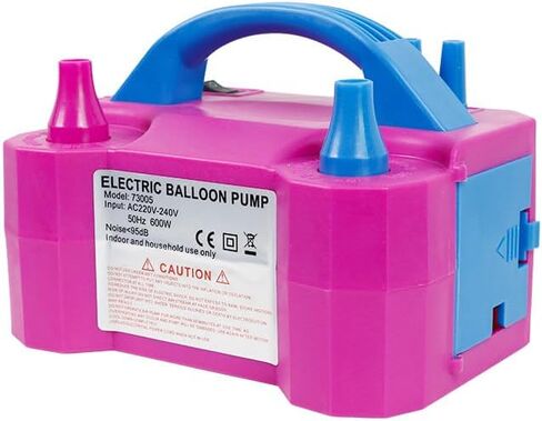 Electric Balloon Pump, Portable Balloon Pump with Dual Nozzle for Party Decorations, Balloon Inflator - Easy Inflation with Tie Tool for Birthdays, Weddings, and Events, Balloon Pump for All Balloons in Saudi Arabia