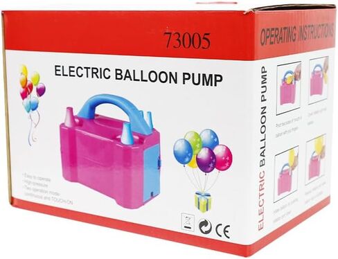 Electric Balloon Pump, Portable Balloon Pump with Dual Nozzle for Party Decorations, Balloon Inflator - Easy Inflation with Tie Tool for Birthdays, Weddings, and Events, Balloon Pump for All Balloons in Saudi Arabia