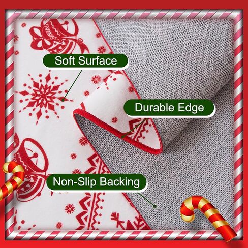Large 8x10 Christmas Ruggable Rugs Living Room Washable Rug Non Slip Red Carpet Holiday Decor Ultra Soft Xmas Rug for Bedroom Dining Room Home Office Under Table(Snowflake Red,8x10ft) in Saudi Arabia