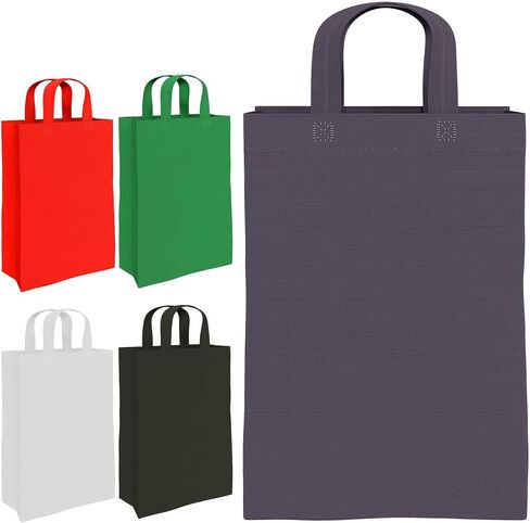 12-Pack Premium Quality Reusable Bags Foldable Non-Woven Fabric Shopping or Gift Totes in Saudi Arabia