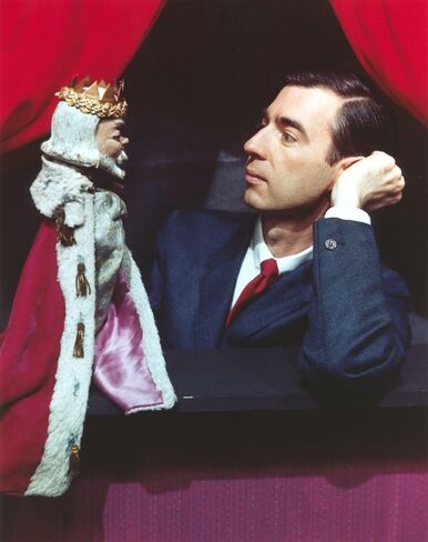 Mister Rogers Holding Puppet in Tuxedo Photo Print (8 x 10) in Saudi Arabia