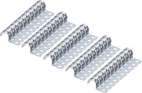HARFINGTON 100pcs Conduit Clamp, EMT One-Hole Strap, U Tube Pipe Clamp, 6mm 1/4-Inch Pipe Dia, 5mm 3/16 Inch Hole Dia Rigid Pipe Strap, U Shaped Bracket For Tube Hose Wire Cord Fixing in Saudi Arabia
