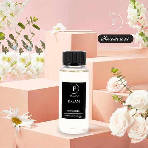 Falcon D - مزيج الزيوت العطرية الفاخرة Dream 120mL / 4.1oz - زيت ناشر رائحة ممتاز للعلاج بالروائح المنزلية - قم بتحويل مساحتك باستخدام عطر مستوحى من الفنادق in Saudi Arabia