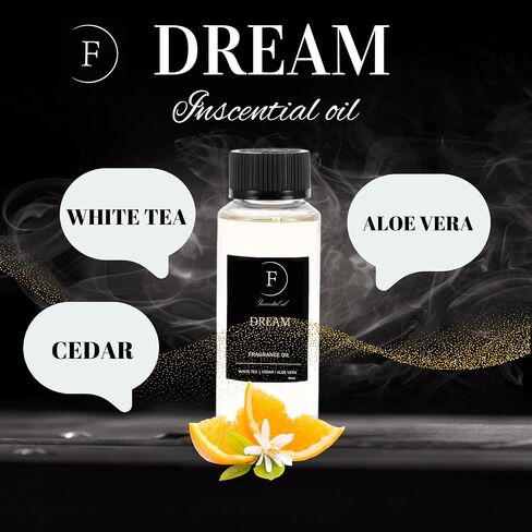 Falcon D - مزيج الزيوت العطرية الفاخرة Dream 120mL / 4.1oz - زيت ناشر رائحة ممتاز للعلاج بالروائح المنزلية - قم بتحويل مساحتك باستخدام عطر مستوحى من الفنادق in Saudi Arabia